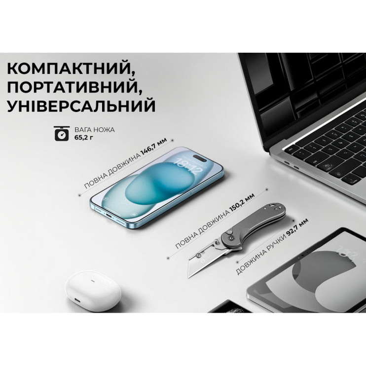 Нож-трапеция складной Civivi Elementum Utility C23039B-4  